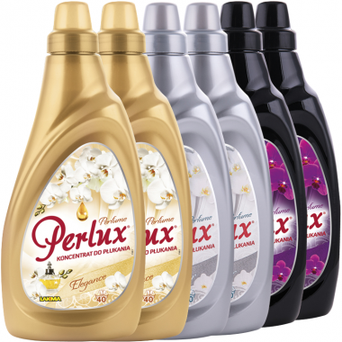 PERLUX Perfume 6x Koncentrat do płukania tkanin - Elegance, Galmour, Passion