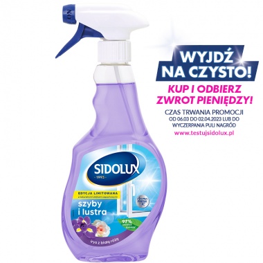 SIDOLUX płyn do mycia szyb i luster - irys i biała róża