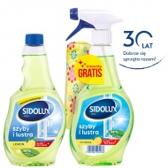 SIDOLUX Crystal Płyn do mycia szyb - cytrynowy plus zapas