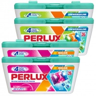 PERLUX żelowe kapsułki do prania 3w1 kolor + uniwersalne x4