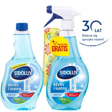 SIDOLUX Crystal Płyn do mycia szyb - arctic plus zapas