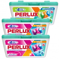 PERLUX żelowe kapsułki do prania 3w1 kolor + uniwersalne x3