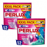 Zestaw 2 x PERLUX żelowe kapsułki do prania kolor 3w1 XXXL 104 szt